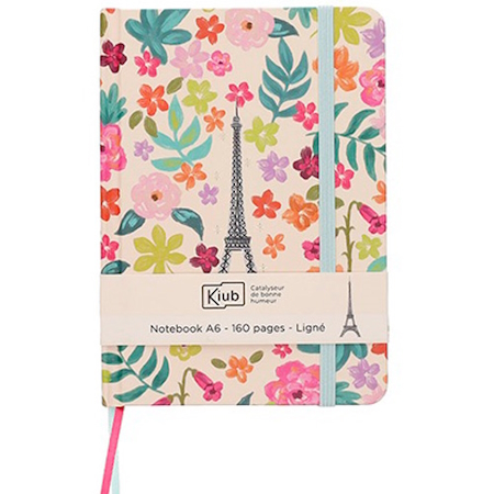 KIUB ΣΗΜΕΙΩΜΑΤΑΡΙΟ ΜΕ ΛΑΣΤΙΧΟ A6 ΡΙΓΕ PARIS FLEURS