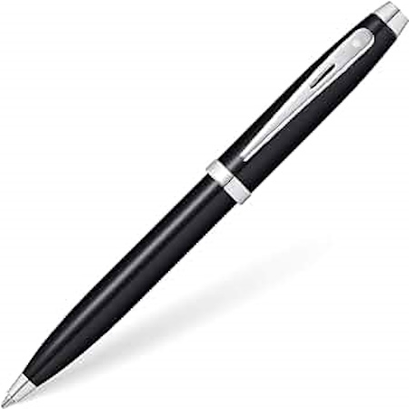 SHEAFFER 100 CHROME CAP NICKEL PLATE TRIM GLOSSY BLACK BARREL BP 9313-2