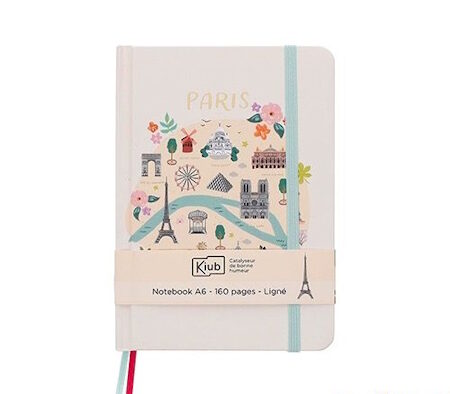 KIUB ΣΗΜΕΙΩΜΑΤΑΡΙΟ ΜΕ ΛΑΣΤΙΧΟ A6 ΡΙΓΕ PARIS PLANS