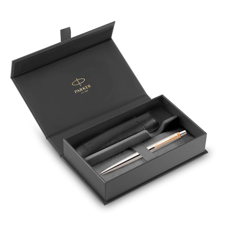 PARKER  ΣΤΥΛΟ JOTTER STEEL   ΜΕ ΔΩΡΟ ΔΕΡΜΑΤΙΝΗ ΘΗΚΗ 1171.1218.09