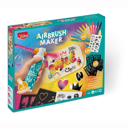MAPED CREATIVE AIRBRUSH MAKER ΣΕΤ ΑΕΡΟΓΡΑΦΟΥ - ΓΚΡΑΦΙΤΙ ΗΛΙΚΙΑ 5-8 ΕΤΩΝ 907080