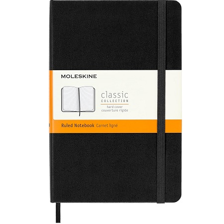 MOLESKINE ΣΗΜΕΙΩΜΑΤΑΡΙΟ ΜΕ ΛΑΣΤΙΧΟ RULED M BLACK HARD