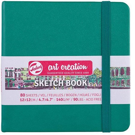 TALENS SKETCH BOOK TALENS ART CREATION 12X12CM 140GR ΠΡΑΣΙΝΟ 38207