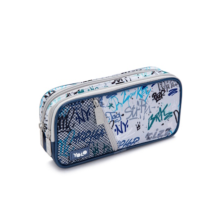 YOLO ΚΑΣΕΤΙΝΑ ΜΕ 2 ΘΗΚΕΣ GRAFFITI GREY 90114 2025