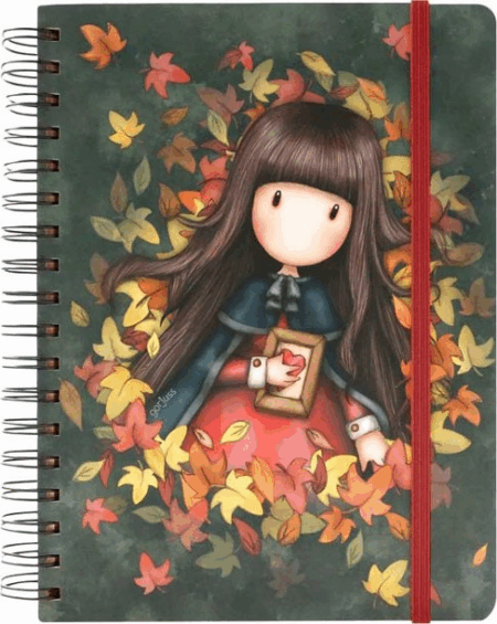 SANTORO GORJUSS ΣΗΜΕΙΩΜΑΤΑΡΙΟ ΣΠΙΡΑΛ 160ΣΕΛ. ΡΙΓΕ-ΛΕΥΚΕΣ AUTUMN LEAVES 767GJ03