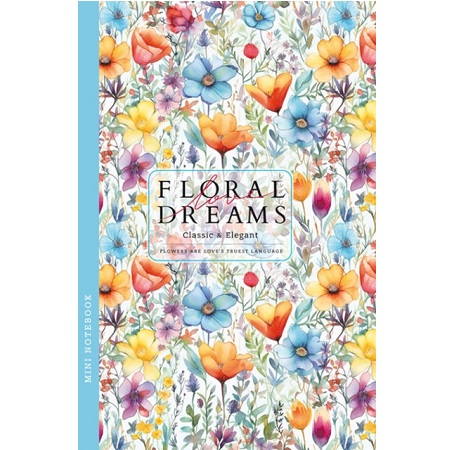 ΣΗΜΕΙΩΜΑΤΑΡΙΟ ΡΙΓΕ FLEX ΕΞΩΦΥΛΛΟ 105X165mm 48 ΦΥΛΛΑ 55gr. FLORAL DREAMS