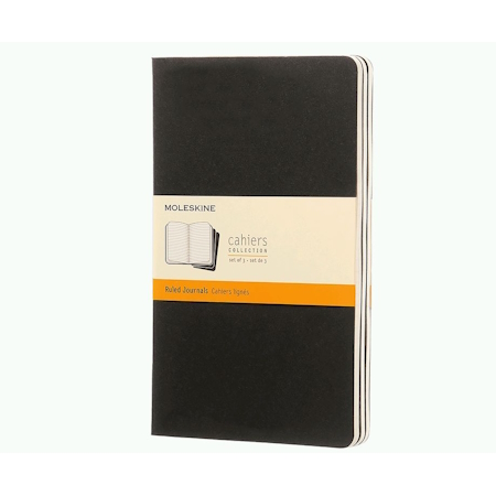 MOLESKIN ΣΗΜΕΙΩΜΑΤΑΡΙΟ 13Χ21 CAHIER ΜΑΥΡΟ ΣΕΤ 3 ΤΕΜΑΧΙΩΝ